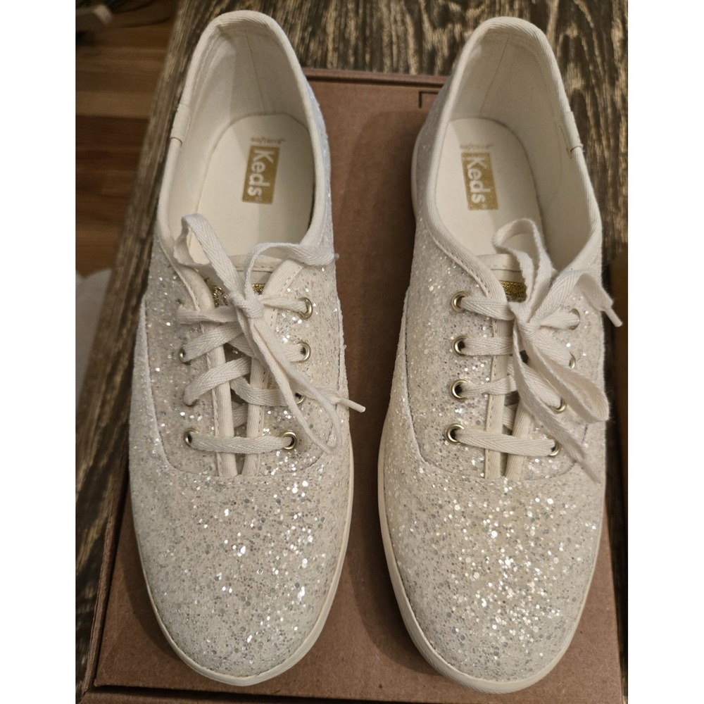Keds Champagne Glitter Low Top Lace-Up  - New w/ Box  Women's Sz 9